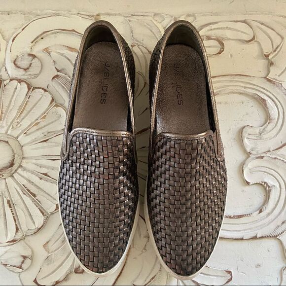 J/Slides Calina Pewter Fashion Sneakers Size 9 - Picture 3 of 6